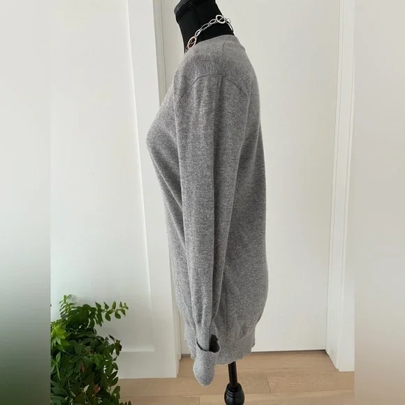 AUTUMN CASHMERE Deep V Neck Pullover Fine Knit Sweater Bodycon Luxury Minimalist - Picture 7 of 14